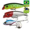 Kit de Iscas para Tucunaré: 1 Spinner Lenda Limpa Poço 10g + 2 Lenda Tucuna 90