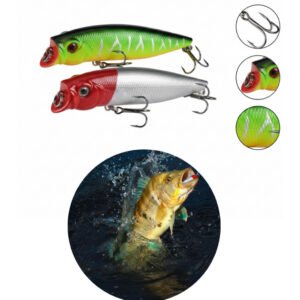 Kit 2 Iscas Artificiais Meia Água Lenda Tucuna 90 – Red-Head e Verde/Laranja