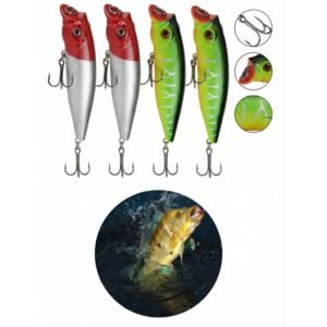 Kit 4 Iscas Artificiais Meia Água Lenda Tucuna 90 – 9,5cm 11,5g