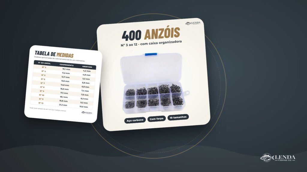 Qual tamanho de anzol usar para cada peixe? Guia rápido com tabela